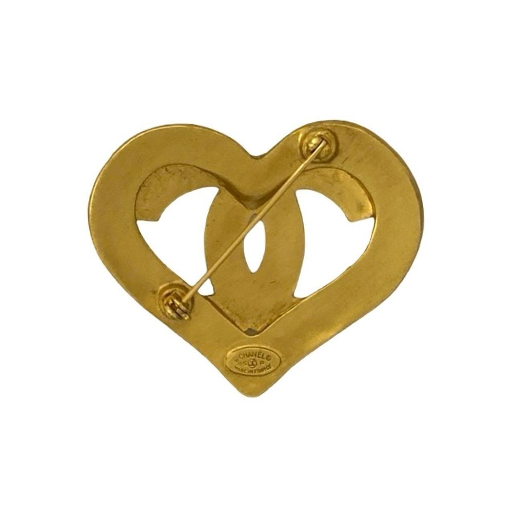CHANEL Authentic Gold Logo Brooch - Picture 4 of 4